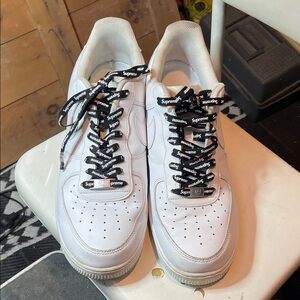 Nike AF-1’s with Supreme shoe laces